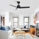 Vaczon 42 Inch DC Motor Modern Downrod Ceiling Fan with LED Light and Remote Control