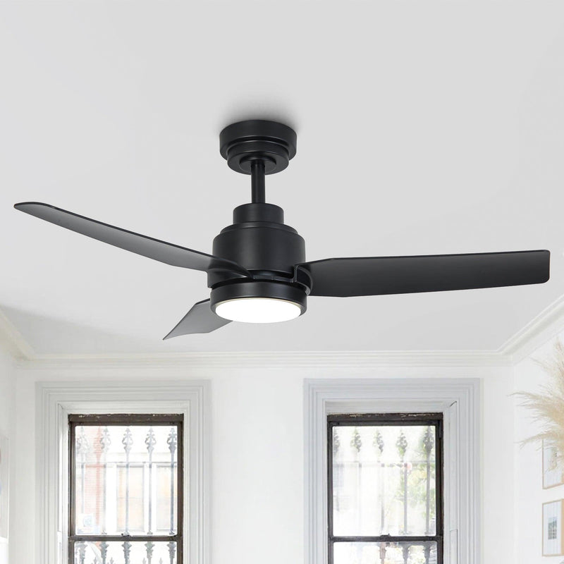 Vaczon 42 Inch DC Motor Modern Downrod Ceiling Fan with LED Light and Remote Control