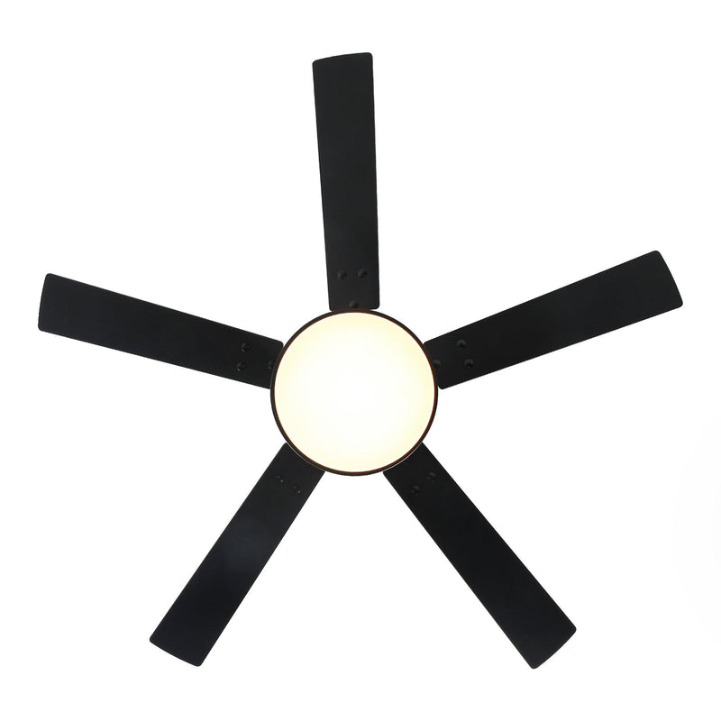 Vaczon 52 Inch 5 Blades DC Motor Modern Downrod Ceiling Fan with LED Light and Remote Control