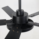Vaczon 52 Inch 5 Blades DC Motor Modern Downrod Ceiling Fan with LED Light and Remote Control