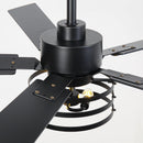 Vaczon 52 Inch 60 Inch Industrial Downrod Ceiling Fan with Light and APP & Remote Control