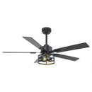 Vaczon 52 Inch 60 Inch Industrial Downrod Ceiling Fan with Light and APP & Remote Control
