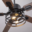 Vaczon 52 Inch 60 Inch Industrial Downrod Ceiling Fan with Light and APP & Remote Control