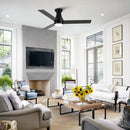 Vaczon 48" 3 Blades Flush Mount Ceiling Fan with Lighting and Remote Control by Parrot Uncle