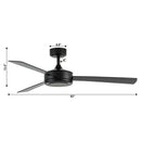 Vaczon 52" 3 Blades Ceiling Fan with Remote Control