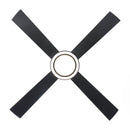 Vaczon 52 Inch 4 Blades DC Motor Modern Downrod Ceiling Fan with LED Light and Remote Control