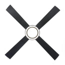 Vaczon 52 Inch 4 Blades DC Motor Modern Downrod Ceiling Fan with LED Light and Remote Control