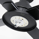 Vaczon 52 Inch 4 Blades DC Motor Modern Downrod Ceiling Fan with LED Light and Remote Control