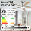 Vaczon 52" DC Motor Ceiling Fan with LED Lighting and Remote Control