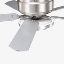 Vaczon 52 Inch Double-sided Blades Flush Mount LED Ceiling Fan with APP and Remote Control