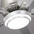 Vaczon 52 Inch Double-sided Blades Flush Mount LED Ceiling Fan with APP and Remote Control
