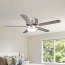Vaczon 52 Inch Double-sided Blades Flush Mount LED Ceiling Fan with APP and Remote Control