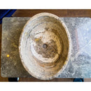 Valencia Travertine Oval Vessel Sink Beige Brown 16 Inches Above Counter