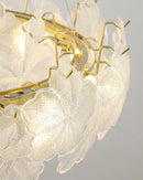 Valery Glass Petal Leaf Chandelier