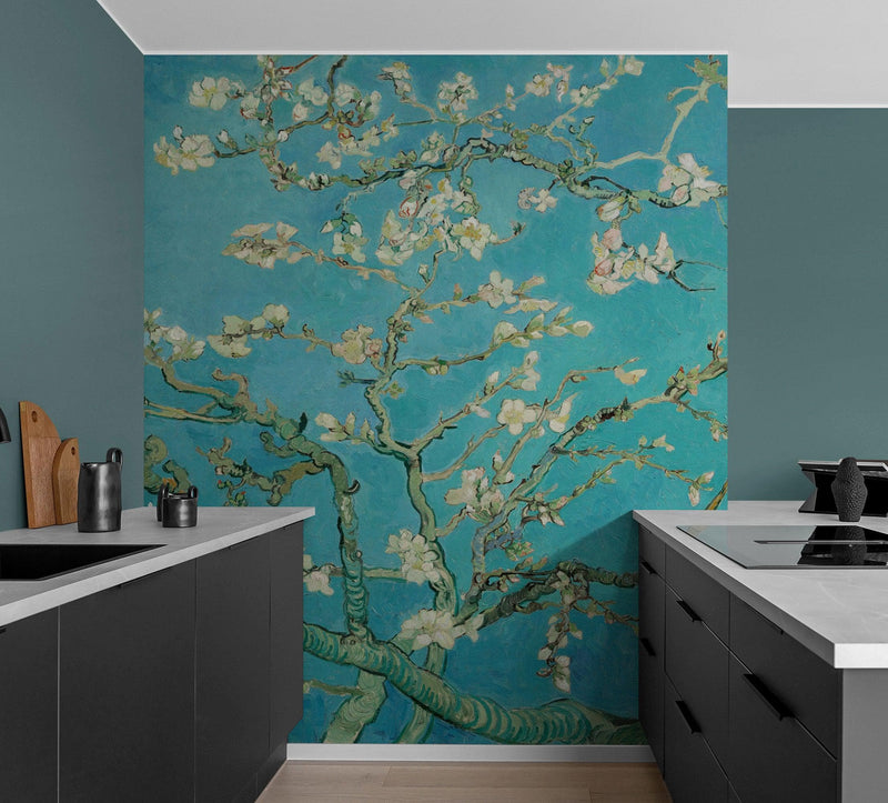 Van Gogh Almond Blossom Painting Wallpaper Mural.