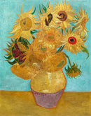 Van Gogh Sunflower Painting Wallpaper Mural.
