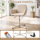 Swivel Vanity Chair with Adjustable Height and Back Support