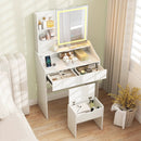 Vanity Desk LED Lighted Makeup Table with 3 Color Modes-White by LJGDeals