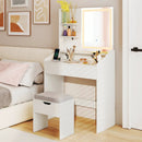 Vanity Desk LED Lighted Makeup Table with 3 Color Modes-White by LJGDeals
