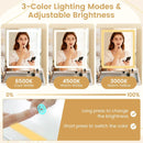 Vanity Desk LED Lighted Makeup Table with 3 Color Modes-White by LJGDeals