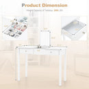 Vanity Desk Makeup Dressing Table with Flip Top Mirror and Drawers-White by LJGDeals