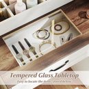 Vanity Desk with Mirror and Lights Farmhouse Makeup Dressing Table-White by LJGDeals
