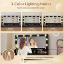 Vanity Desk with Mirror and Lights Makeup Table with Power Outlets by LJGDeals