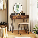 Vanity Table Set with 3-Color Lighted Dimmable Mirror by LJGDeals