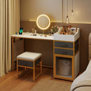 Vanity Desk with Rotatable Lighted Mirror 55 Inch Makeup Vanity Table-White by LJGDeals