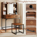 Vanity Desk with Storage Drawers and Charging Station by LJGDeals
