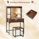 Vanity Desk with Storage Drawers and Charging Station by LJGDeals