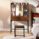 Vanity Desk with Storage Drawers and Charging Station by LJGDeals