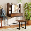 Vanity Desk with Storage Drawers and Charging Station by LJGDeals