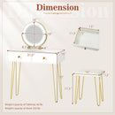 Vanity Desk with with Lighted Adjustable Mirror for Bedroom by LJGDeals