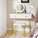 Vanity Desk with with Lighted Adjustable Mirror for Bedroom by LJGDeals