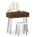 Vanity Desk with with Lighted Adjustable Mirror for Bedroom by LJGDeals