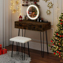 Vanity Desk with with Lighted Adjustable Mirror for Bedroom by LJGDeals