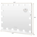 Vanity Mirror with 18 Dimmable LED Bulbs and 3 Color Lighting Modes-White by LJGDeals