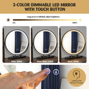 Vanity Table Set with 3-Color Lighted Mirror and Cushioned Stool by LJGDeals