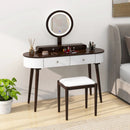 Makeup Vanity Table with LED Mirror and 3 Drawers by DirectDeals