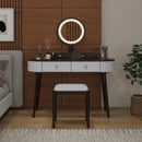 Makeup Vanity Table Set with LED Mirror and 3 Spacious Drawers by LJGDeals