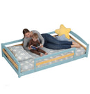 Twin Montessori Floor Bed with Safety Guardrails by Ocodile.com