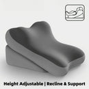 Adjustable Bed Wedge Pillow Memory Foam Backrest Reading Support Cushion by 2Dropme