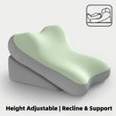 Adjustable Bed Wedge Pillow Memory Foam Backrest Reading Support Cushion by 2Dropme