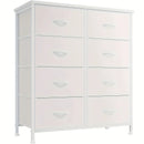 8 Drawer Dresser Storage Organizer Fabric Drawers Chest Bedroom Hallway Unit by 2Dropme