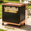 Portable Storage Bin w/ Wheels & Doors Foldable Stackable Organizer by 2Dropme
