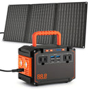 300W Portable Power Station Solar Generator w/ Foldable Solar Panel Camping Backup Power Supply by 2Dropme