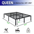 Heavy Duty Metal Bed Frame Platform Mattress Foundation No Box Spring Black by 2Dropme