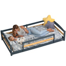 Twin Montessori Floor Bed with Safety Guardrails by Ocodile.com