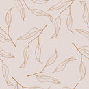 Pink Background Botanical Leaves Wallpaper Removable Wallpaper